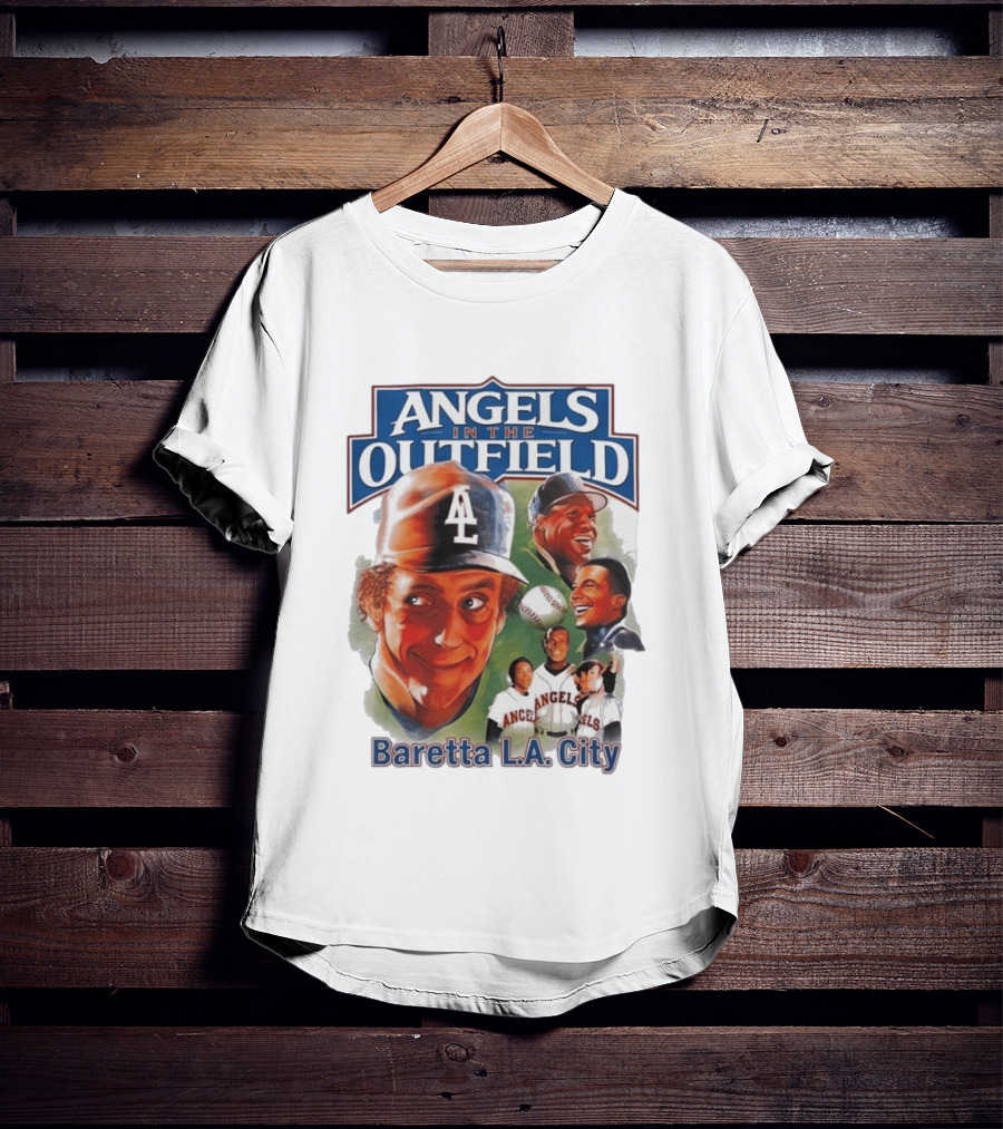 Angels In The Outfield Baretta LA City Players Baseball Movie T-Shirt