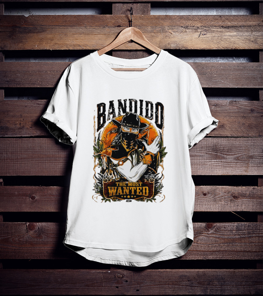 Bandido El Más Buscado The Most Wanted Cowboy Outlaw Western T-Shirt