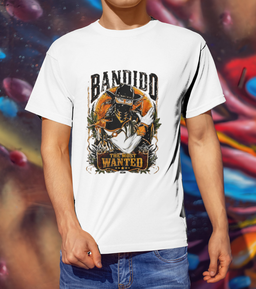 Bandido El Más Buscado The Most Wanted Cowboy Outlaw Western T-Shirt