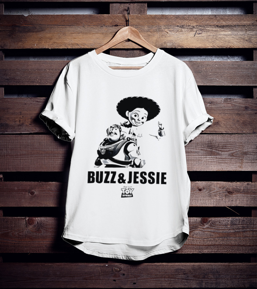 Buzz Lightyear Jessie Toy Story Disney Cartoon Characters T-Shirt