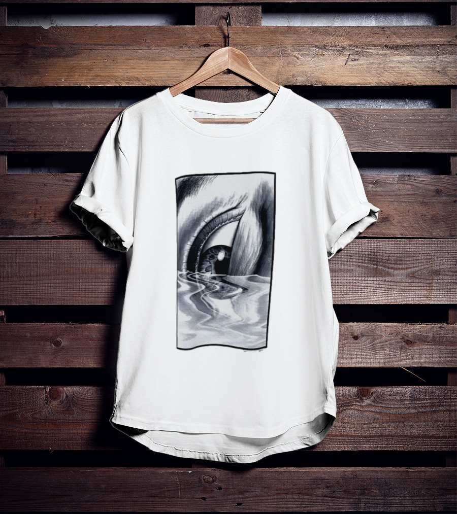 Drowning Eye 1997 Monochrome Reflection Water Ripple T-Shirt