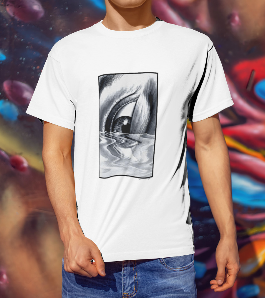 Drowning Eye 1997 Monochrome Reflection Water Ripple T-Shirt