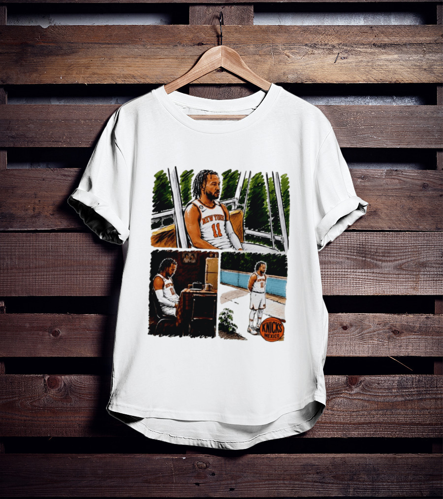 Jalen Brunson New York Knicks NBA Mexico Waiting For The Next Victim Meme T-Shirt