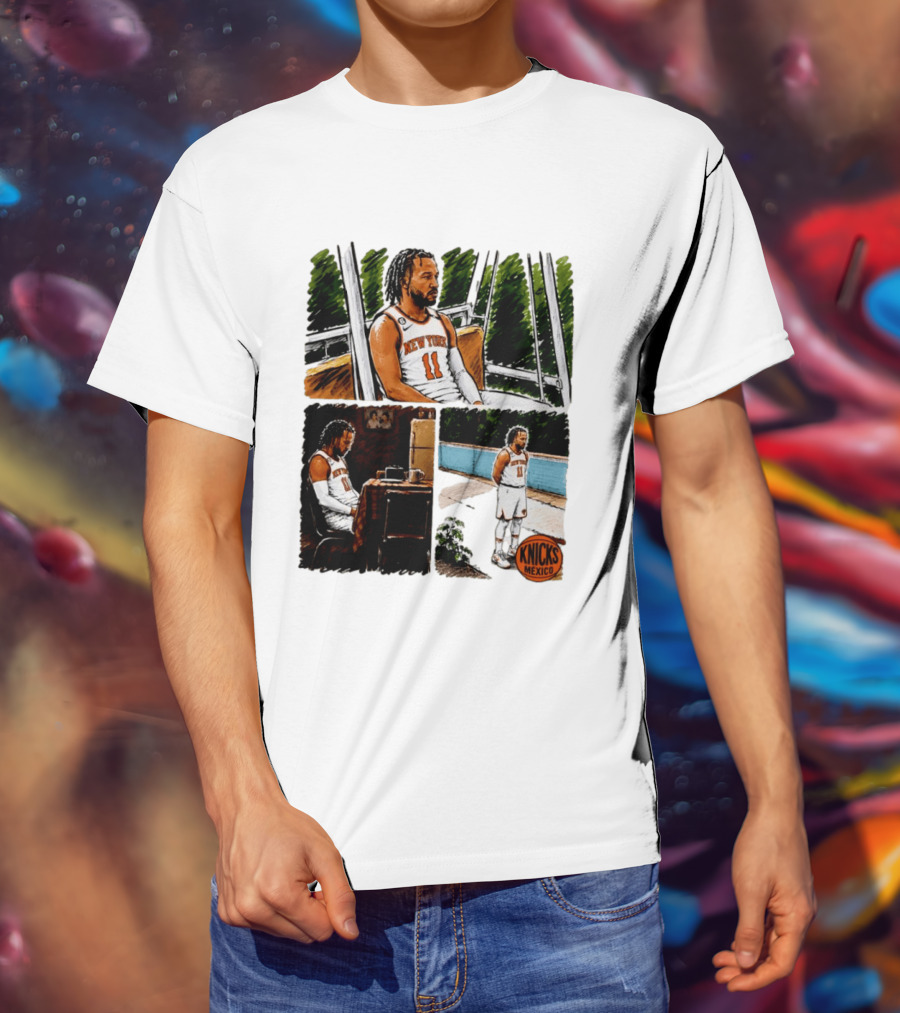 Jalen Brunson New York Knicks NBA Mexico Waiting For The Next Victim Meme T-Shirt