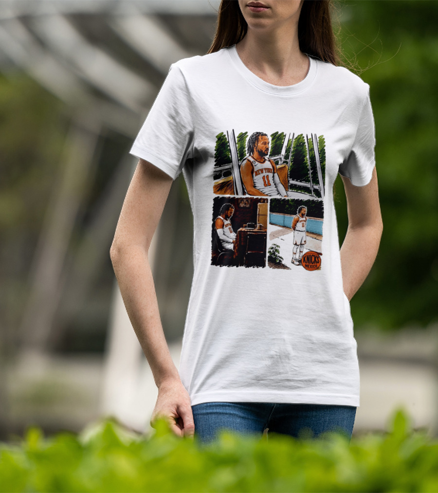Jalen Brunson New York Knicks NBA Mexico Waiting For The Next Victim Meme T-Shirt