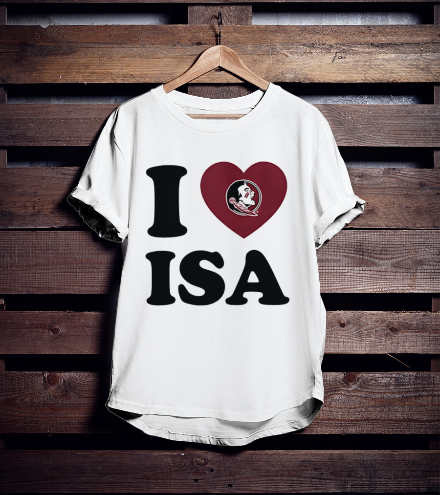 I Love Florida State Seminoles Heart ISA T-Shirt