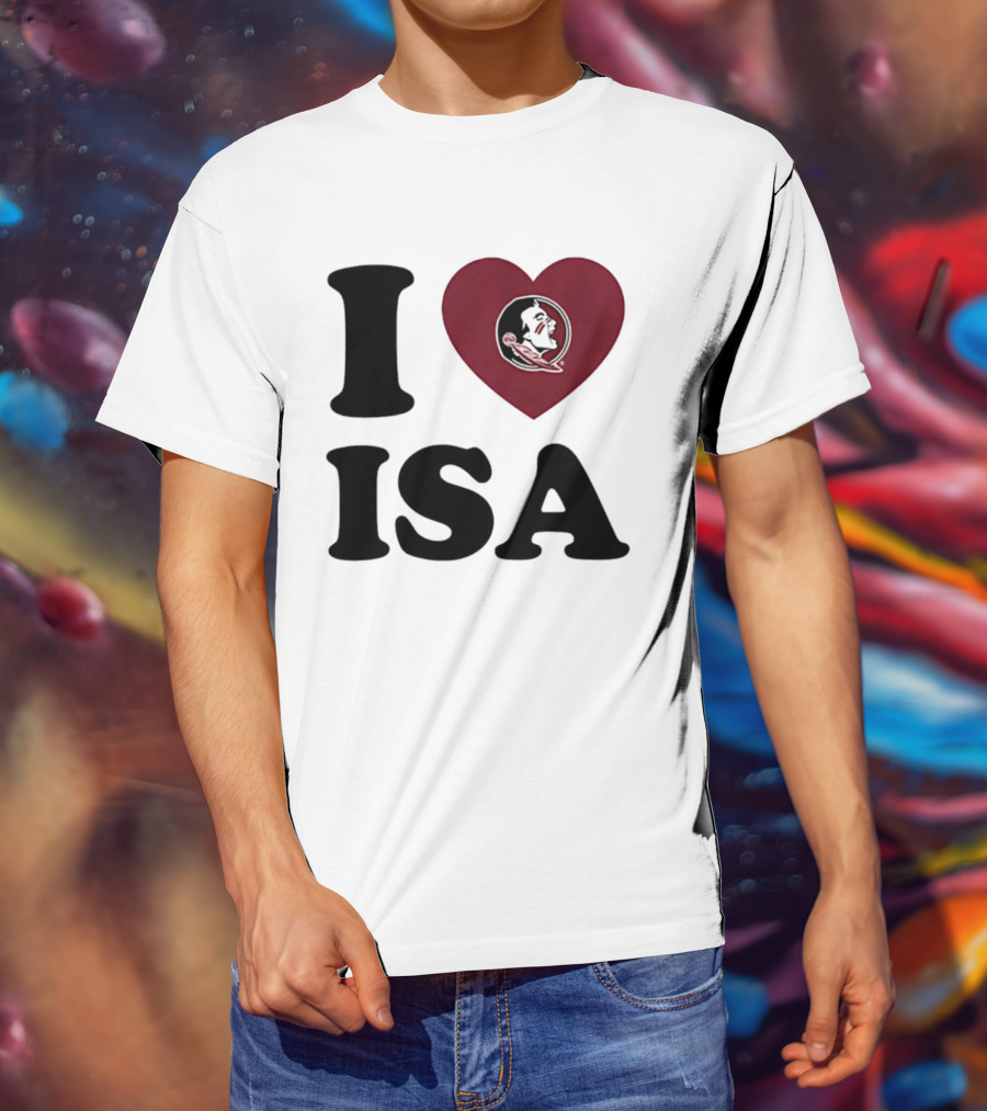 I Love Florida State Seminoles Heart ISA T-Shirt