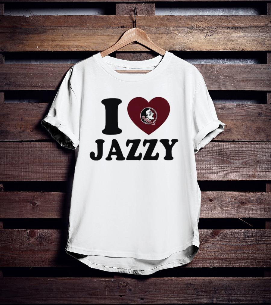 I Love Jazzy Florida State Heart Fan Pride T-Shirt