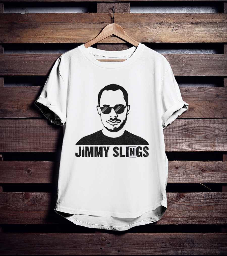 Jimmy Slings Sketch Portrait With Sunglasses T-Shirt