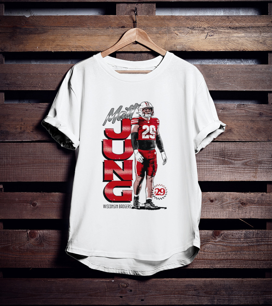 Matt Jung Wisconsin Badgers Football NCAA 29 T-Shirt