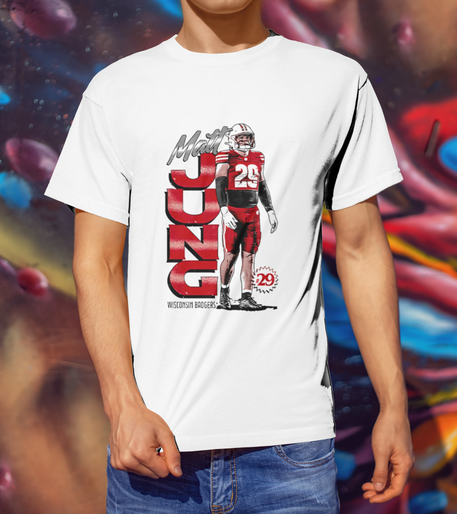 Matt Jung Wisconsin Badgers Football NCAA 29 T-Shirt