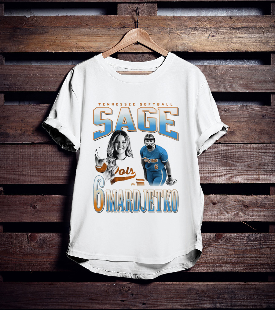 Tennessee Softball Sage Mardjetko 6 Lady Vols T-Shirt
