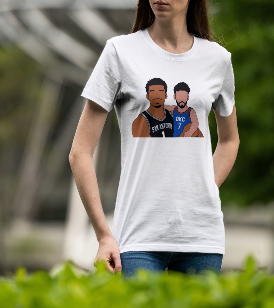 San Antonio Victor Wembanyama OKC Chet Holmgren Basketball T-Shirt
