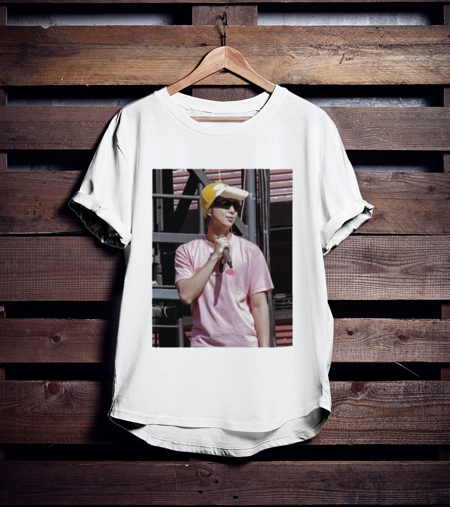 Namjoon Wearing Psyduck Hat Pink T T-Shirt