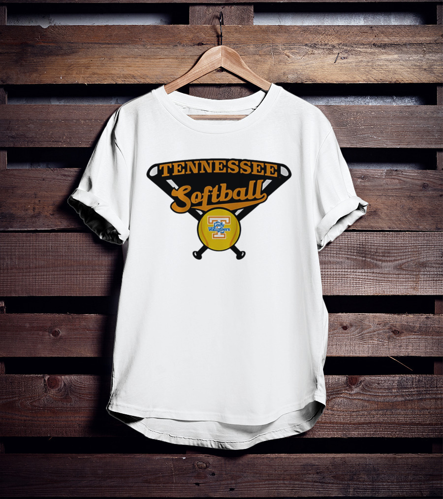 Tennessee Lady Volunteers Softball Crossed Bats T-Shirt