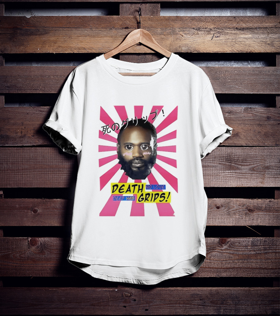 Stefan Burnett Death Grips No Love Deep Web Japanese Text Pink Sunburst T-Shirt