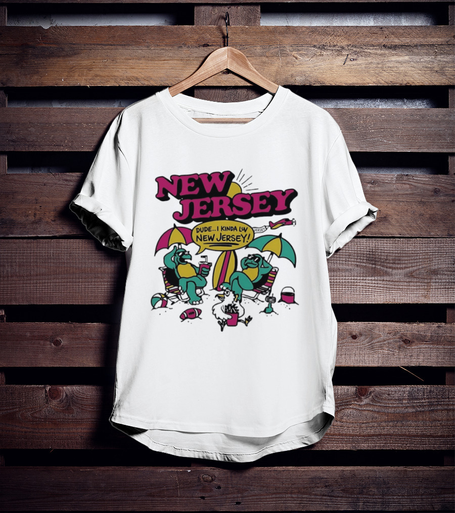New Jersey Dude I Kinda Luv Beach Vibes With Beach Animals T-Shirt