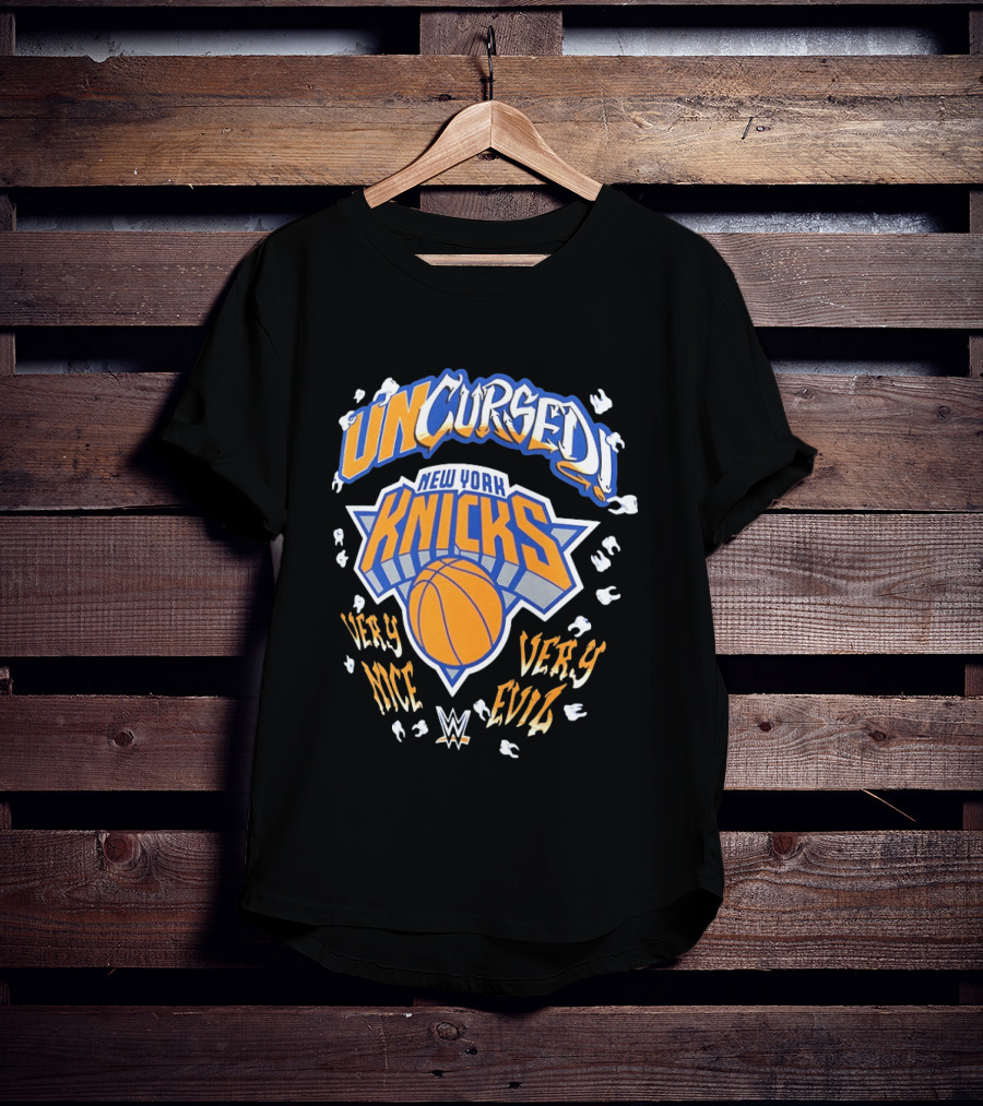 Uncursed New York Knicks Very Nice Very Evil Danhausen WWE T-Shirt