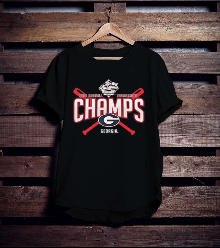 SEC Baseball Tournament 2026 Champs Georgia Bulldogs T-Shirt