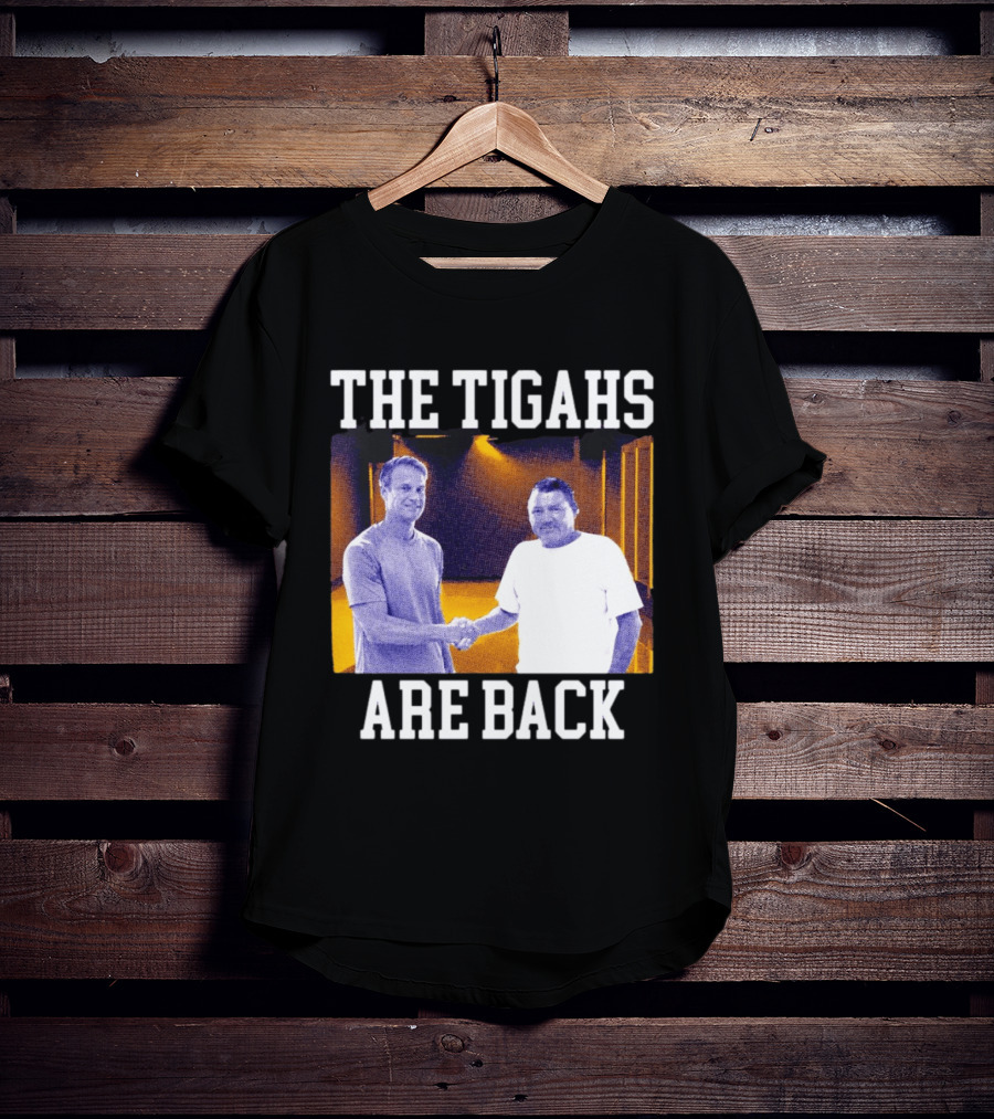 Lane Kiffin Ed Orgeron The Tigahs Are Back LSU Duo Handshake T-Shirt