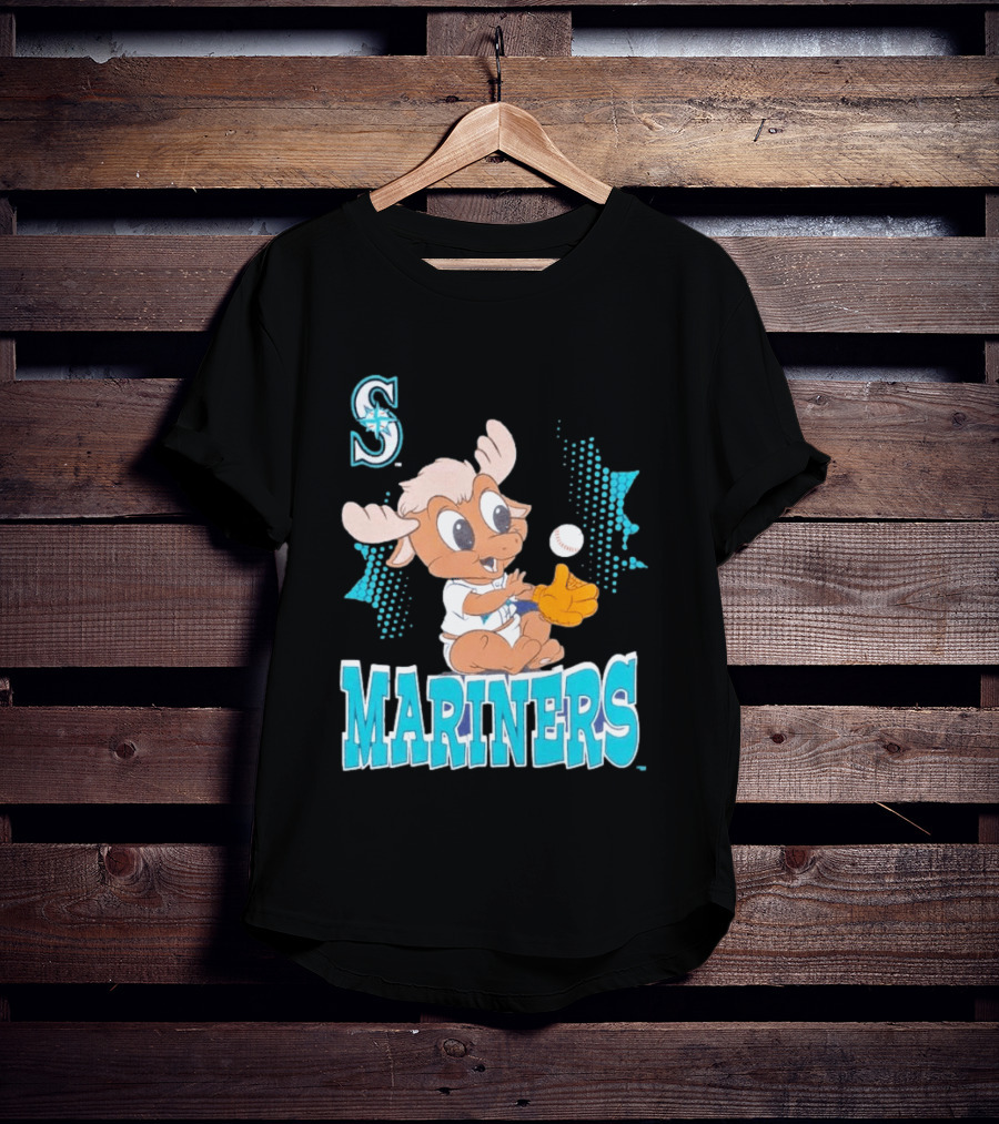 Seattle Mariners Baby Moose Rookie Baseball Glove Mariners T-Shirt
