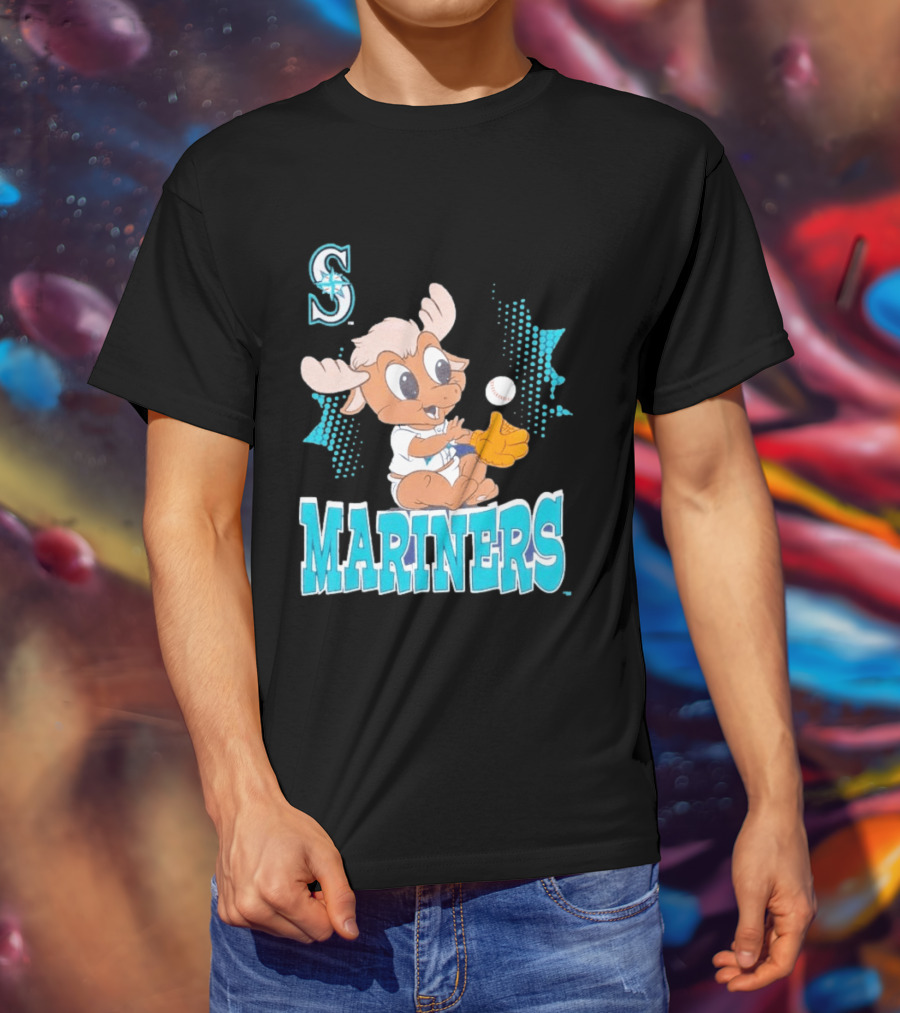 Seattle Mariners Baby Moose Rookie Baseball Glove Mariners T-Shirt