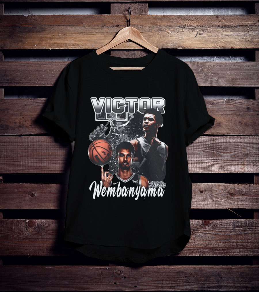 Victor Wembanyama Spurs Basketball Dunk Spinning Posing T-Shirt