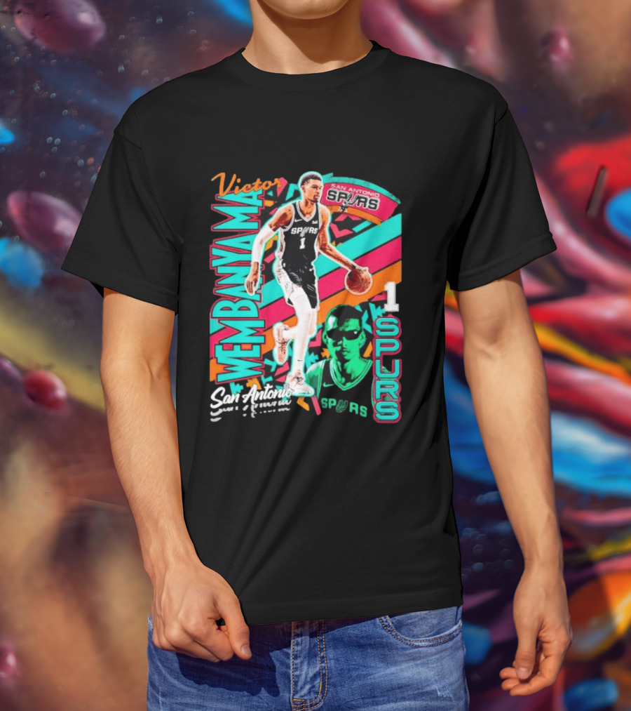 Victor Wembanyama San Antonio Spurs Retro Style Wemby 1 T-Shirt