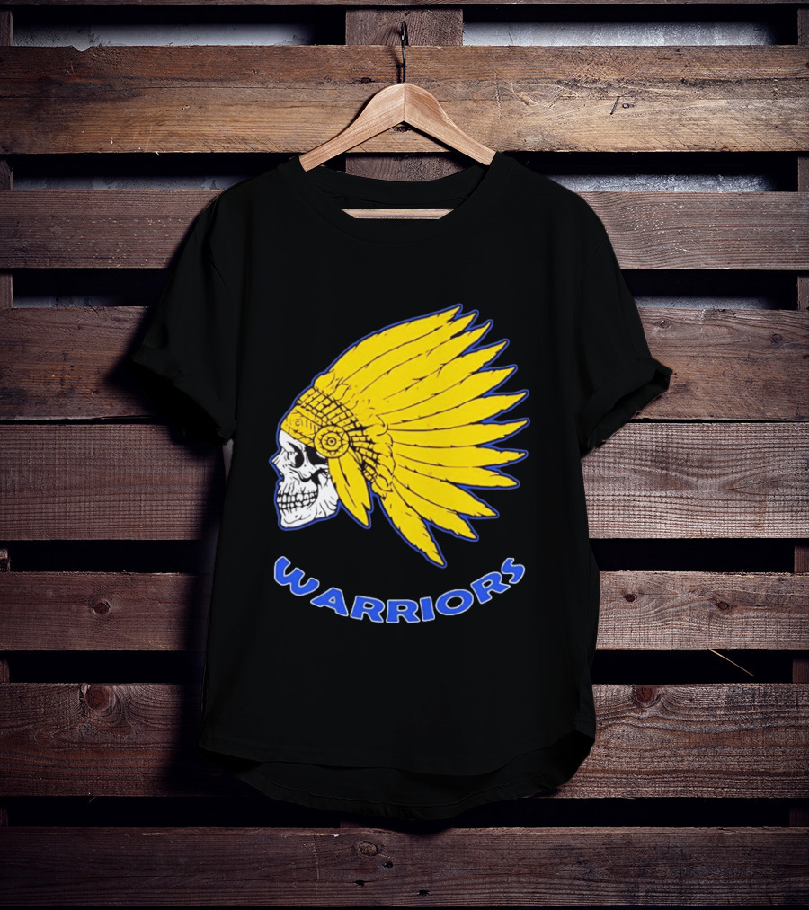 Warriors Fearless Spirit Skull Yellow Headdress T-Shirt