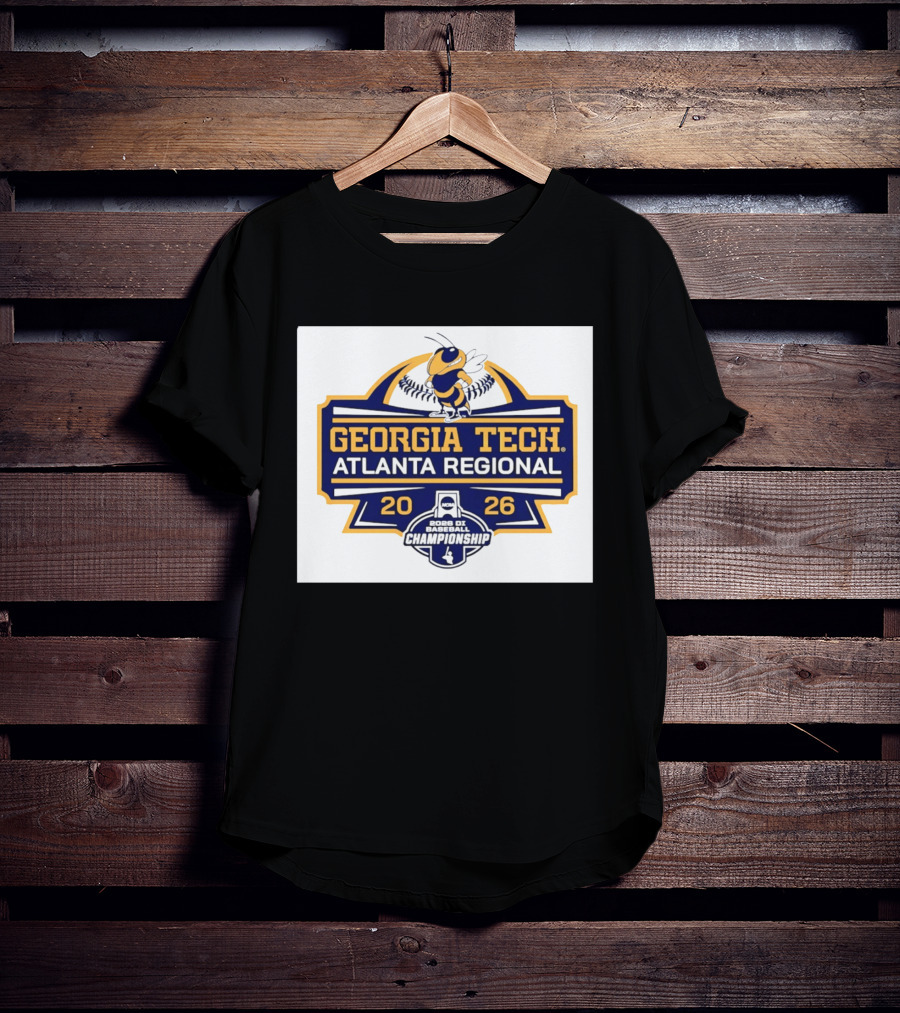 Georgia Tech Yellow Jackets Atlanta Regional 2026 NCAA DI Baseball Championship T-Shirt