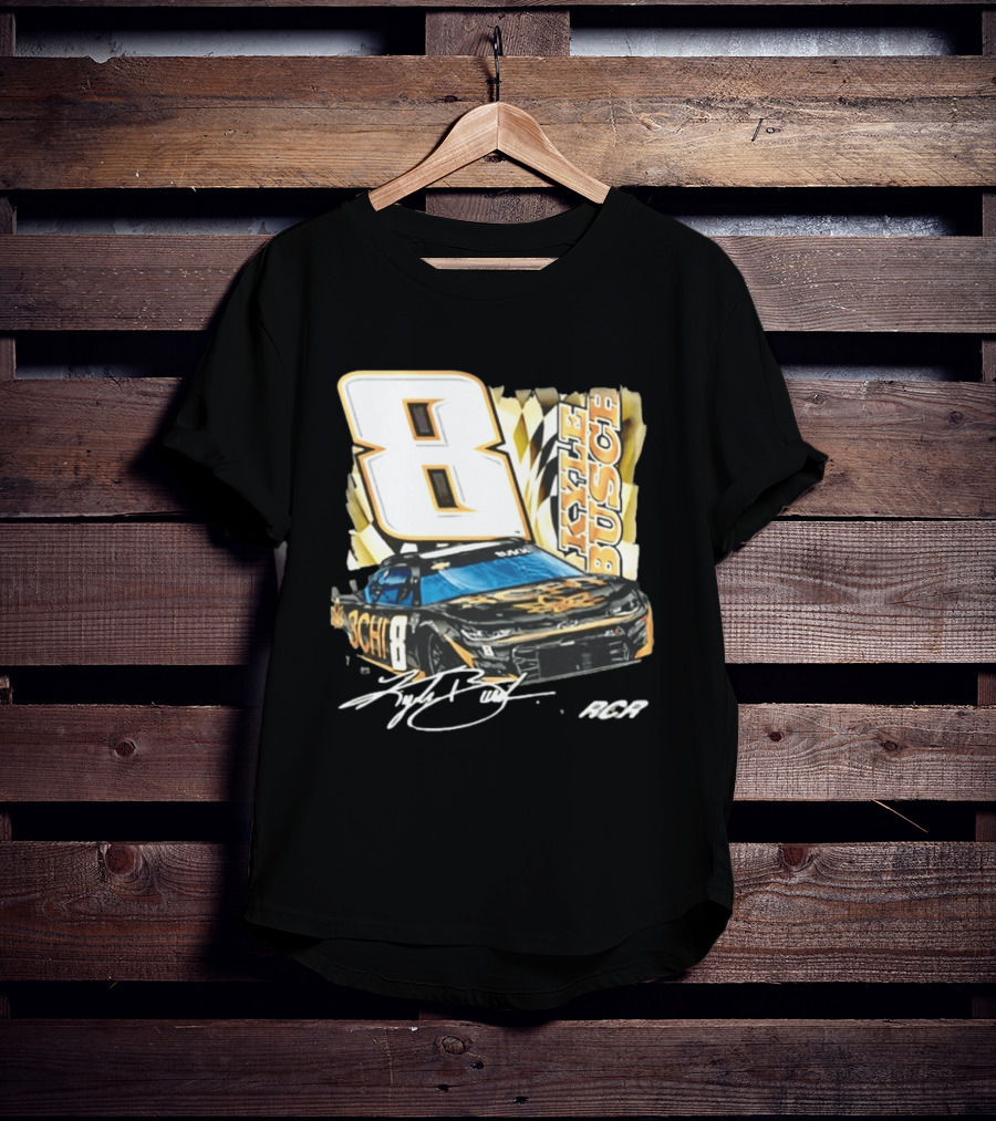 Kyle Busch 8 RCR NASCAR Race Car Signature T-Shirt