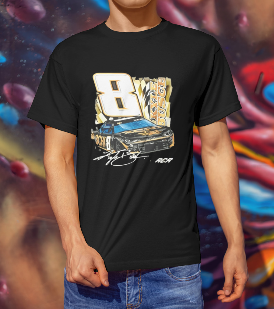 Kyle Busch 8 RCR NASCAR Race Car Signature T-Shirt