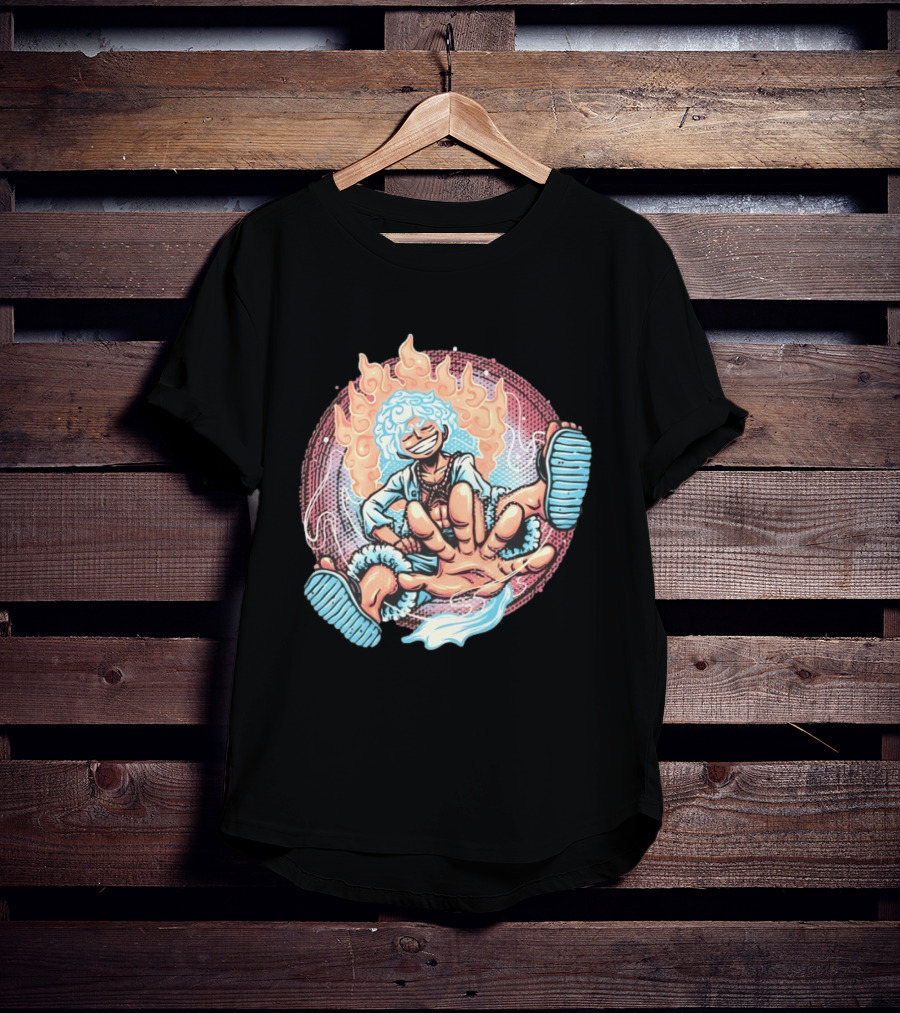 Luffy's Awakened Gear 5 Pirate King Manga Anime T-Shirt