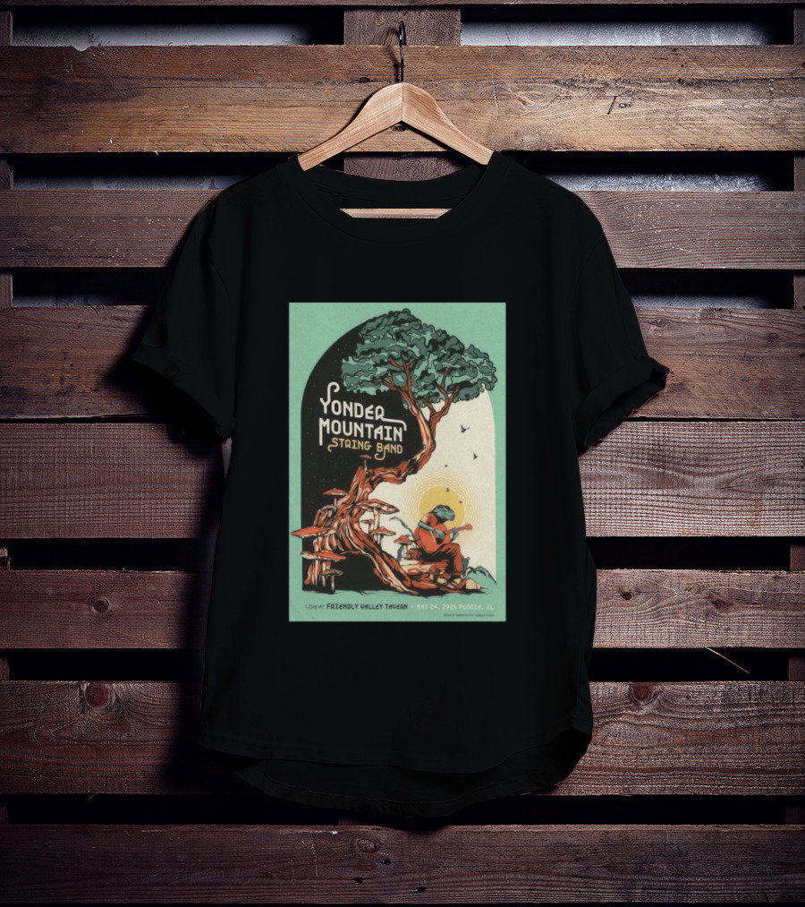 Yonder Mountain String Band Live At Friendly Valley Tavern Peoria IL May 24 2026 T-Shirt