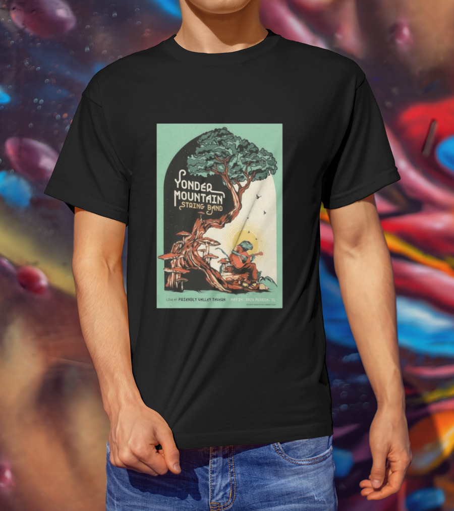 Yonder Mountain String Band Live At Friendly Valley Tavern Peoria IL May 24 2026 T-Shirt