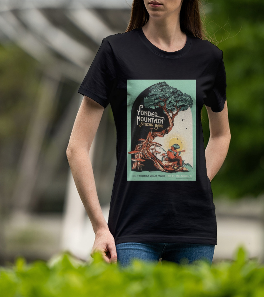 Yonder Mountain String Band Live At Friendly Valley Tavern Peoria IL May 24 2026 T-Shirt