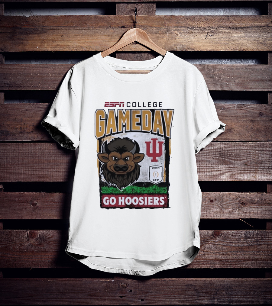 ESPN College Gameday Go Hoosiers IU Buffalo Football T-Shirt