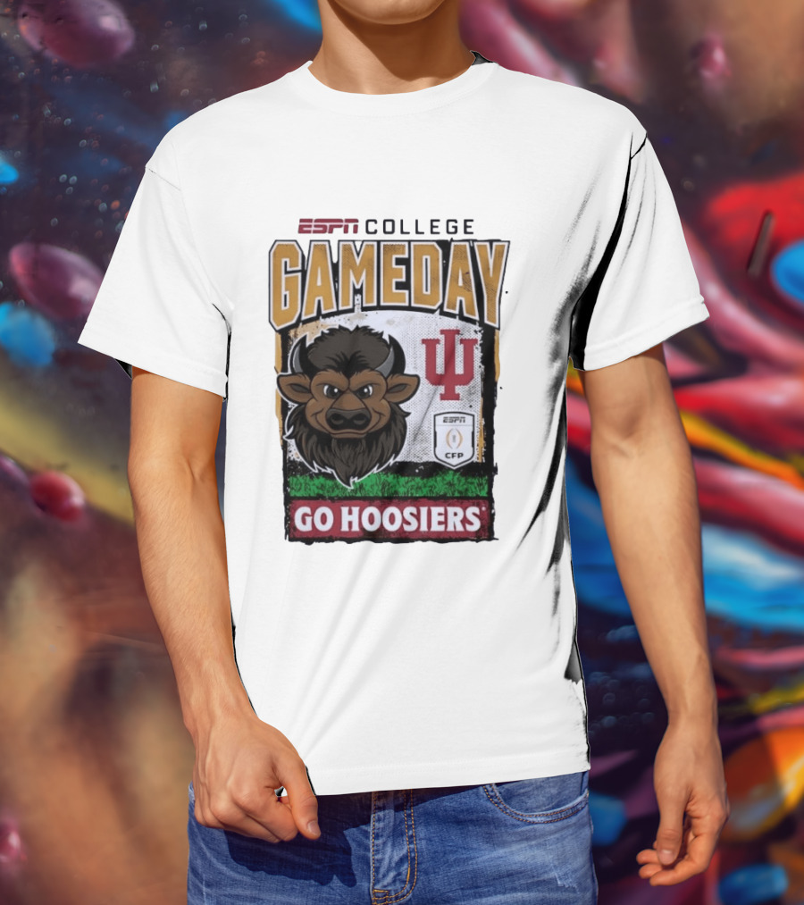 ESPN College Gameday Go Hoosiers IU Buffalo Football T-Shirt
