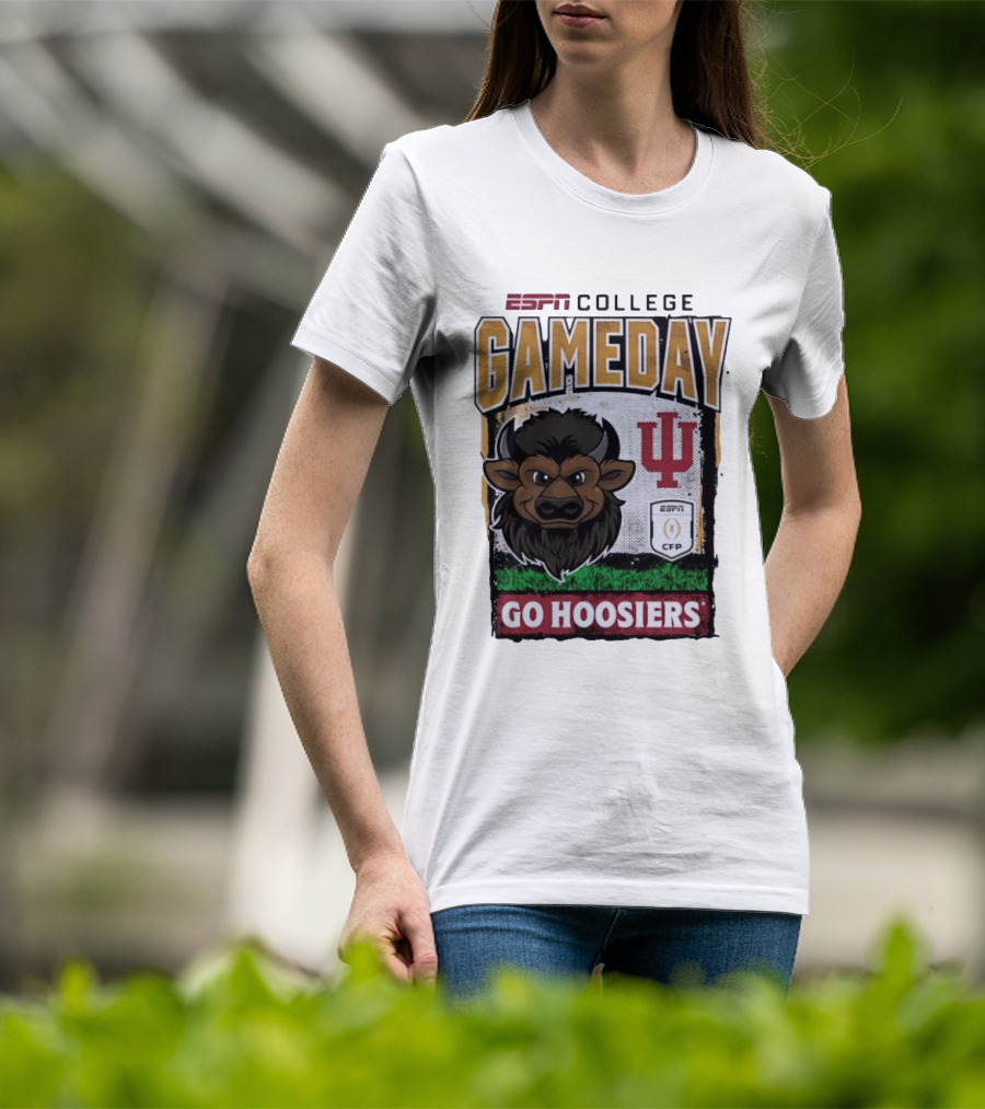 ESPN College Gameday Go Hoosiers IU Buffalo Football T-Shirt