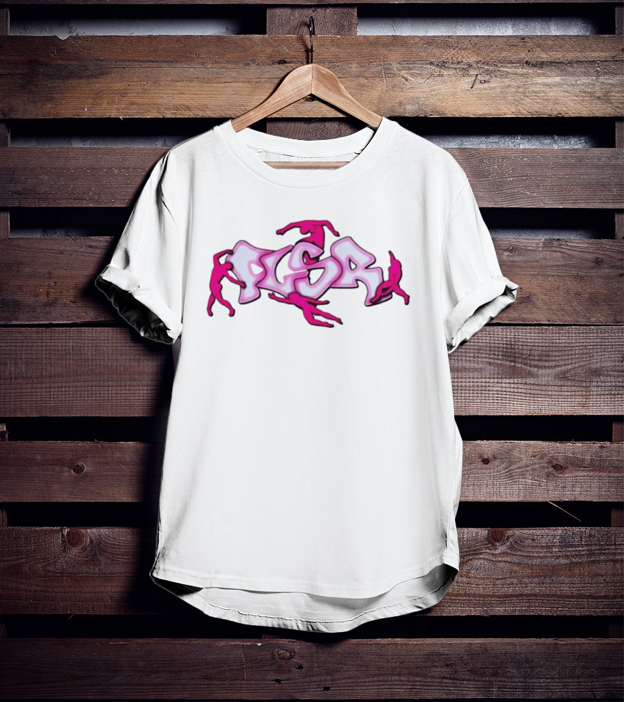 Flsr Figures Climbing Pink Graffiti T-Shirt