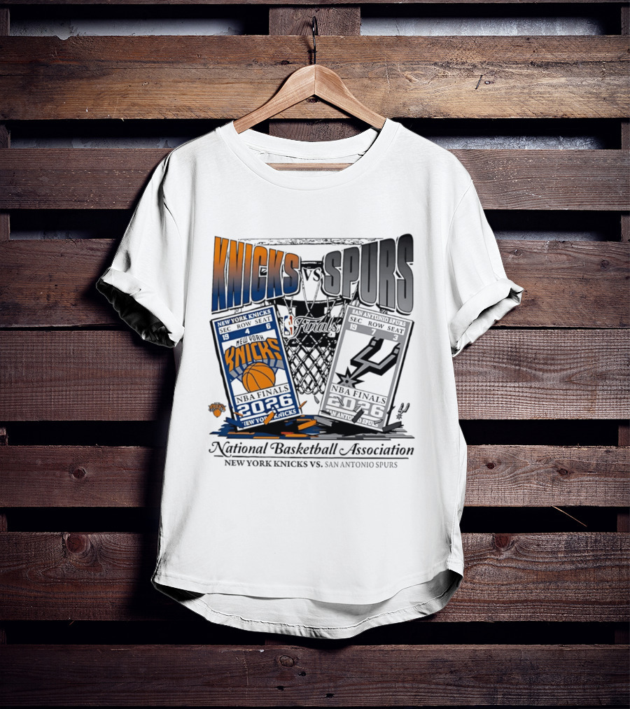 New York Knicks Vs San Antonio Spurs NBA Finals Tickets 2026 National Basketball Association T-Shirt