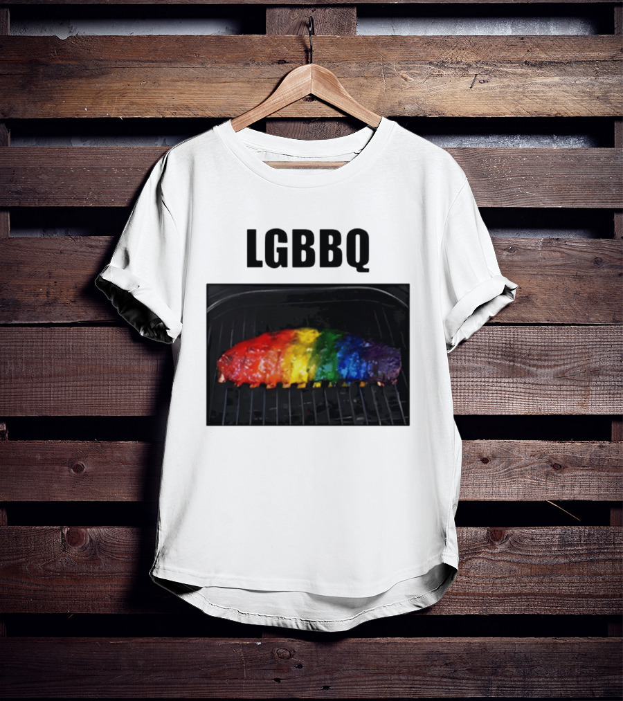 LGBBQ Rainbow Ribs LGBTQ BBQ T-Shirt