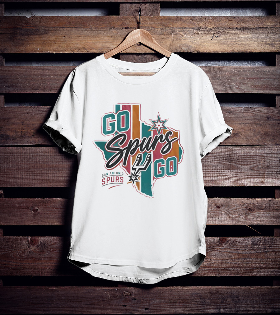 Go Spurs Go San Antonio Spurs Game Day Texas Map T-Shirt