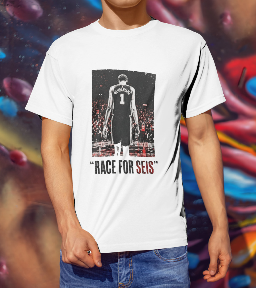 Victor Wembanyama Number 1 Race For Seis San Antonio Spurs T-Shirt