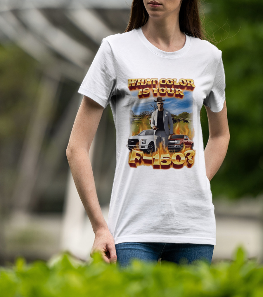 What Color Is Your F 150 Cowboy Fire Landscape T-Shirt