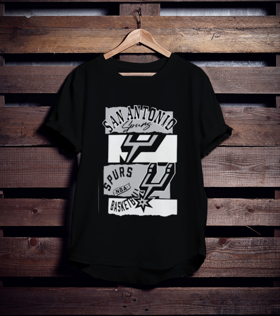 San Antonio Spurs In The Paint Vintage NBA Logoman Edition T-Shirt
