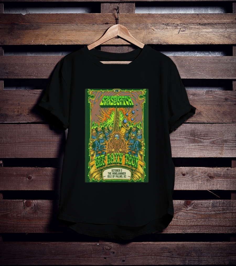Saxsquatch Get Saxy Tour The Windjammer Isle Of Palms SC October 2 2026 T-Shirt
