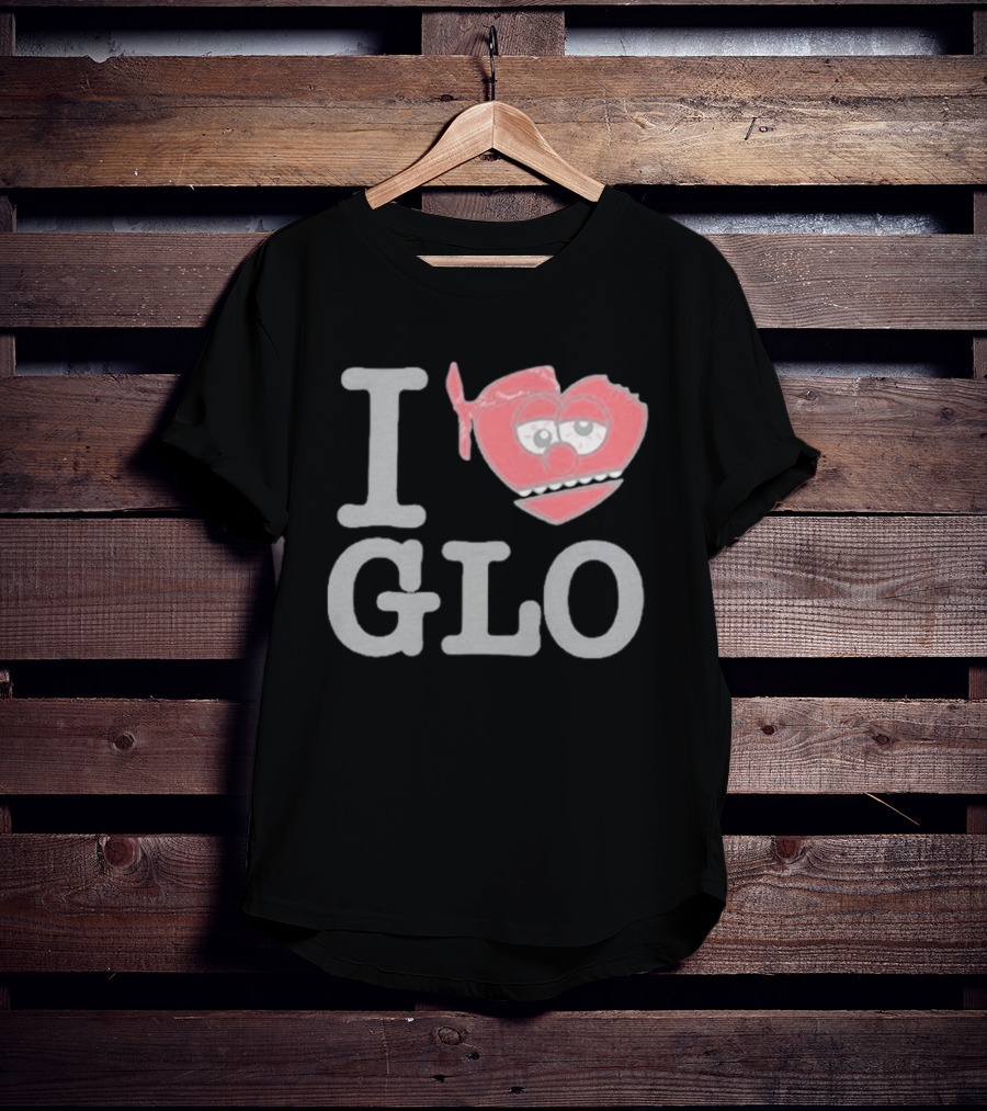 I Love Glo Heart Bandana Glo Gang T-Shirt