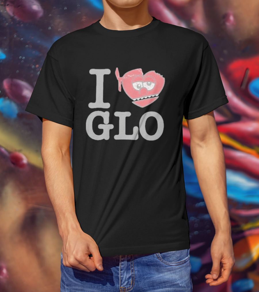I Love Glo Heart Bandana Glo Gang T-Shirt