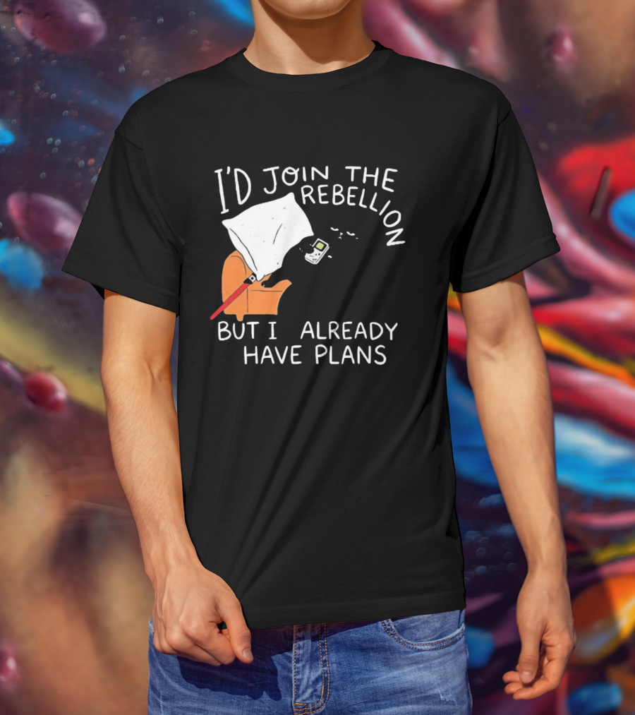 Lazy Cat Gaming Couch Rebellion Plans Funny Humor T-Shirt
